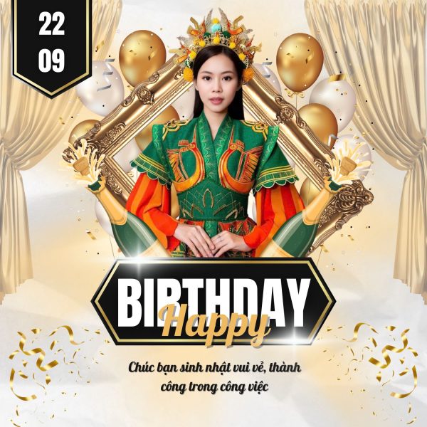 Mẫu Birthday BG white